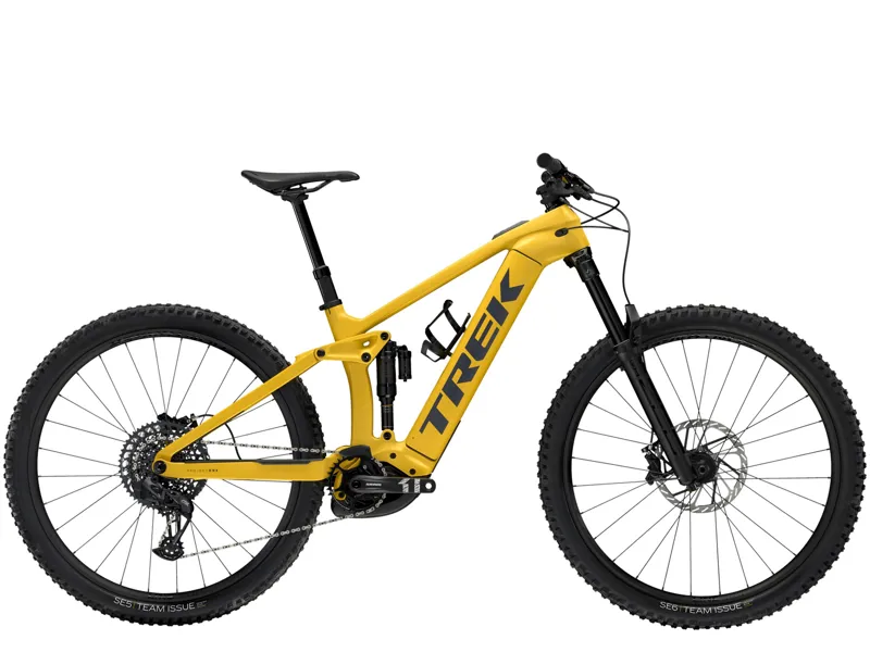 Trek Rail 9.8 GX AXS Electric Mountain Bike in Baja Yellow