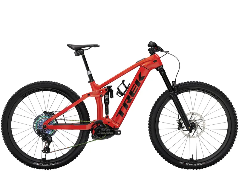Trek Rail 9.9 XX1 AXS Electric Mountain Bike in Lava Red